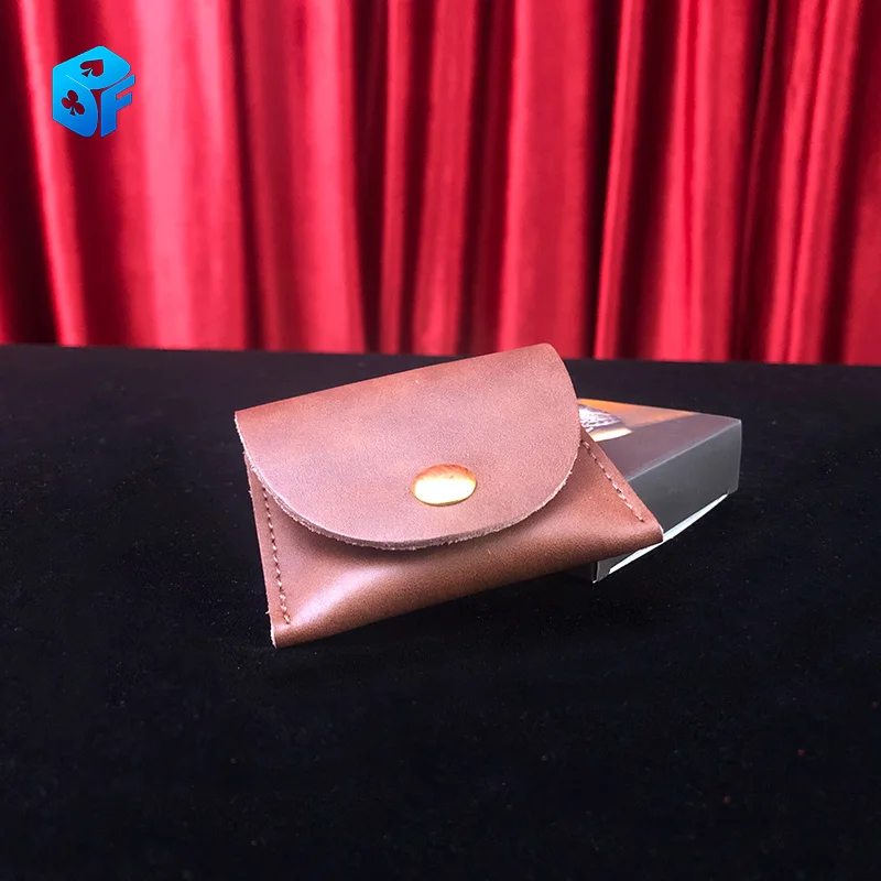 Pocket Portal Magic Tricks Leather Coin Bag Magician Tools Close Up Gimmicks Illusion Magia Accessory Props