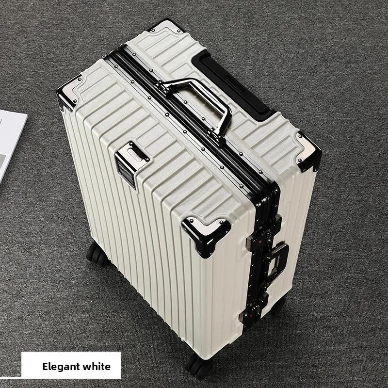 

Durable Aluminum Frame Suitcase with Telescopic Handle Large Capacity Spinner Wheel Travel Case Lockbox Carry on Luggage