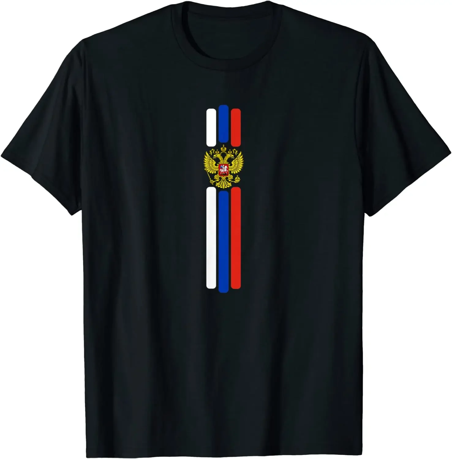 Russian Double-head Eagle Coat of Arms Flag T-Shirt 100% Cotton O-Neck Short Sleeve Summer Casual Mens T-shirt Streetwear