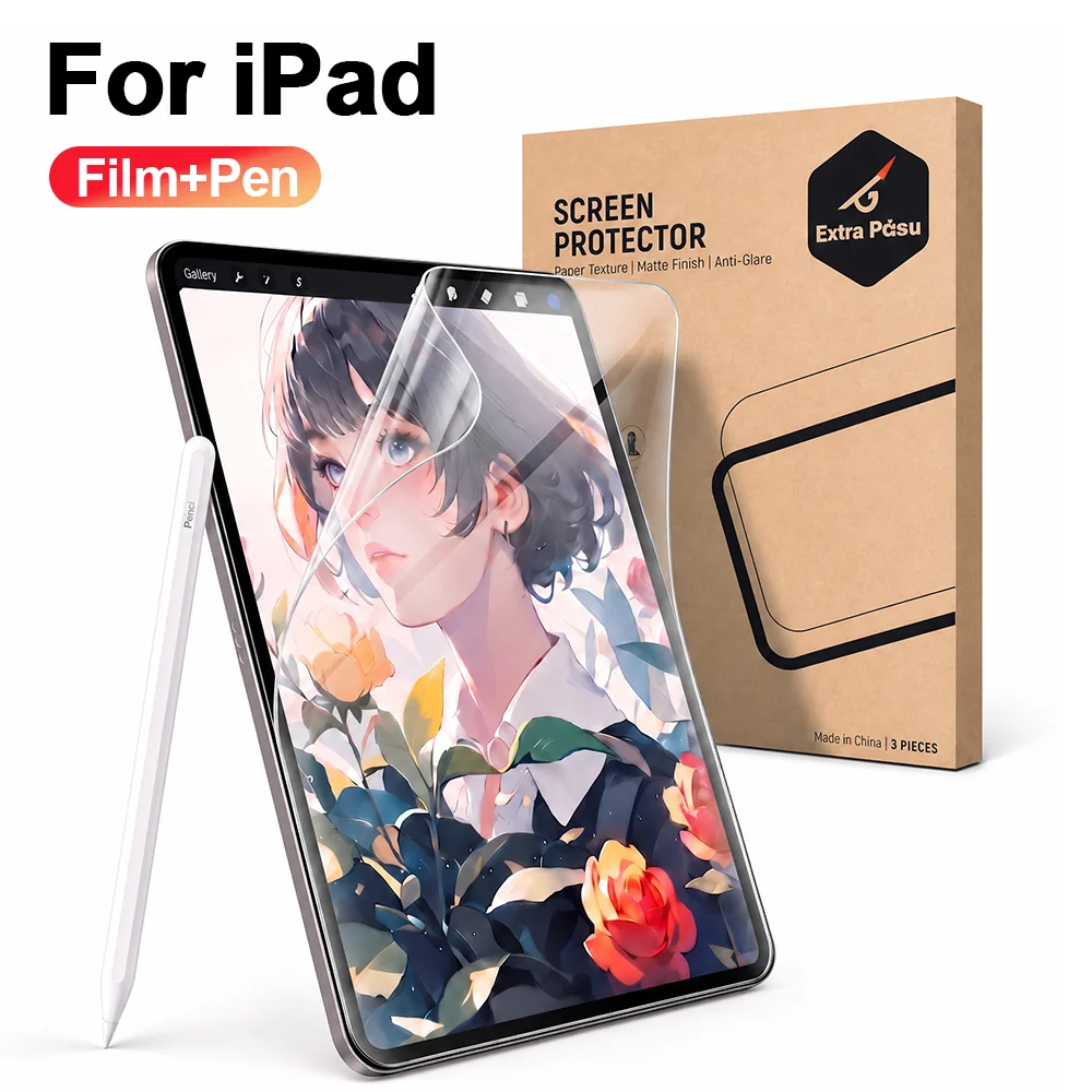 Paper Like For ipad Screen Protector A16 Air 11 M2 M3 M4 2026 4 5 10th 9th 10 9 Generation Pro 13 M5 12.9 Mini 6 7 Painting Film