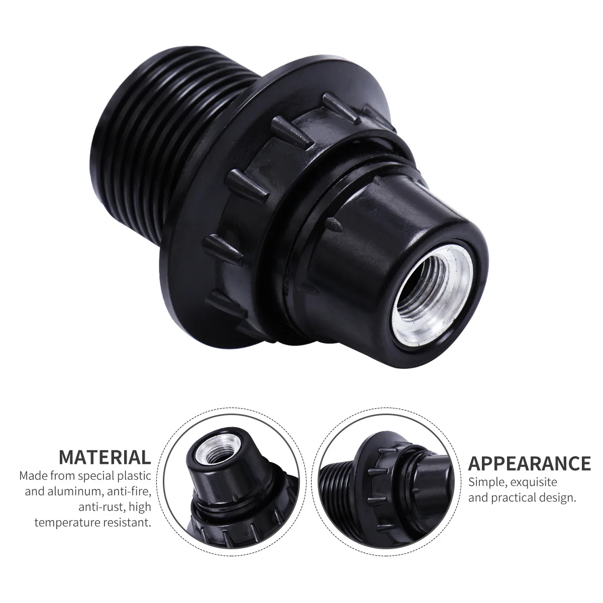 

6pcs E14 Socket Self-Locking Bulb Holder E14 Light Socket Screw-In Base For Light Bulbs Lighting Fixture Replacement Part