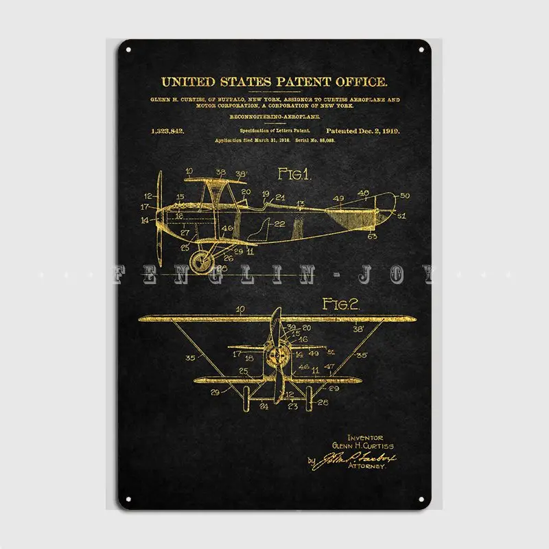 13 Curtiss 1919 Reconnais Metal Plaque Poster Wall Decor Wall Cinema Garage Classic Tin Sign Poster