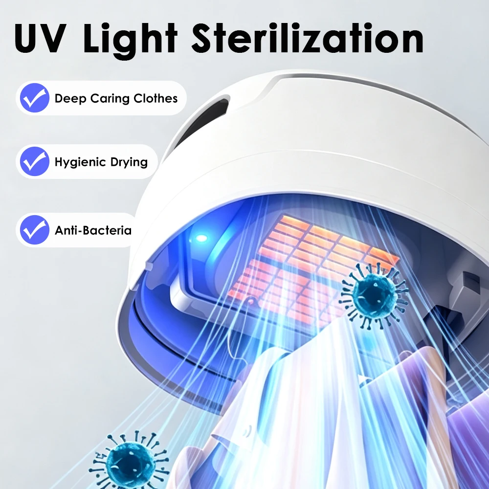 Tragbarer Wäschetrockner Elektrischer Tragbarer Kleidertrockner UV-Sterilisation Faltbarer Kleidertrockner Intelligente Zeitsteuerung Faltbarer Wäschetrockner – Detail 5
