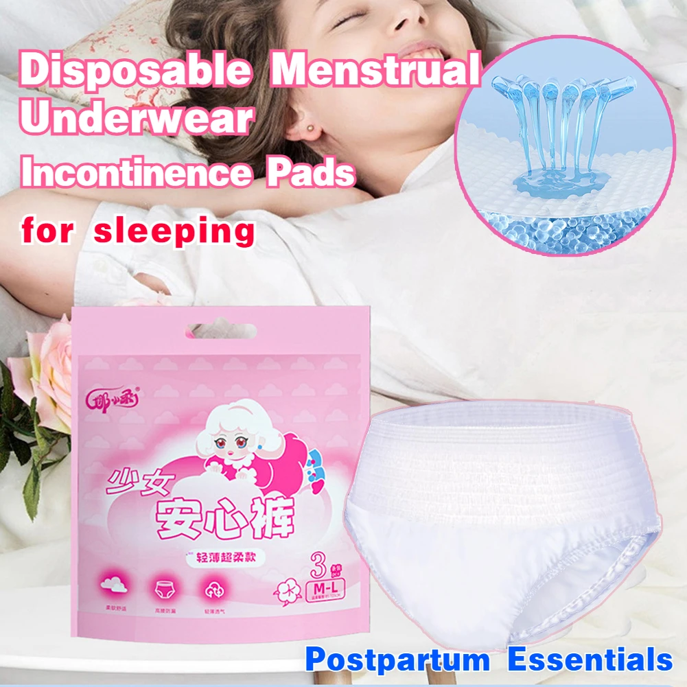 Soft Disposable Menstrual Underwear Unscented Breathable Period Panties For Postpartum Use Incontinence Pads Maximum Coverage