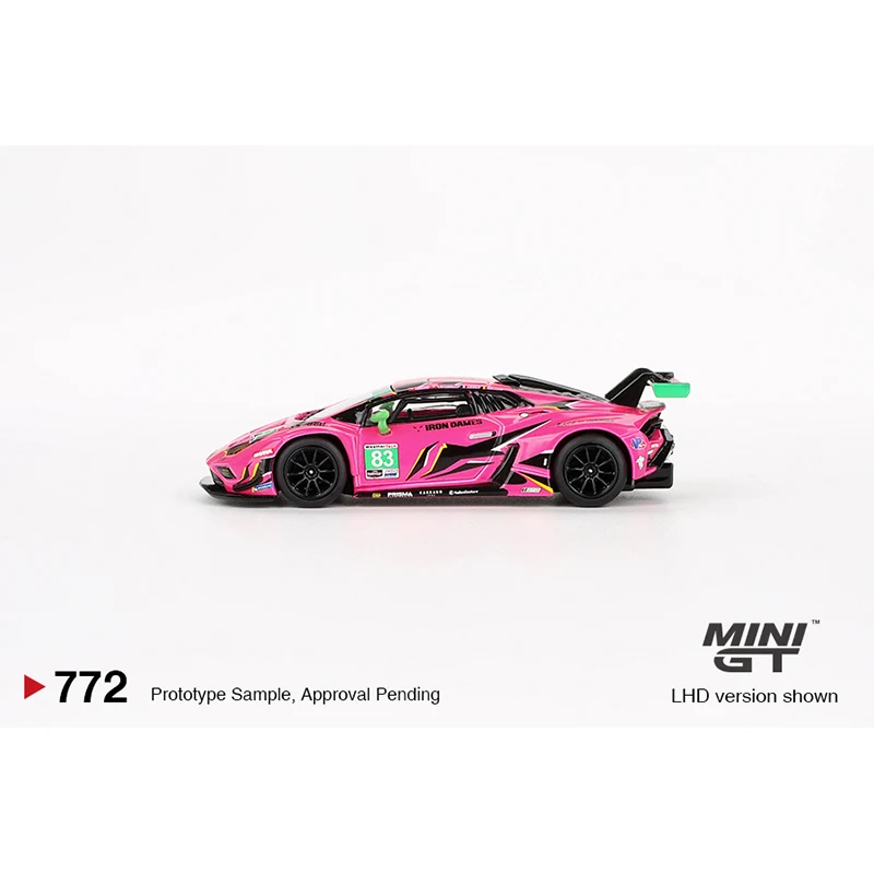 MINIGT-figura DE ACCIÓN DE Huracan GT EVO2, juguete en miniatura de colección, preventa, 24 horas, 772, 1:64, Daytona, #83