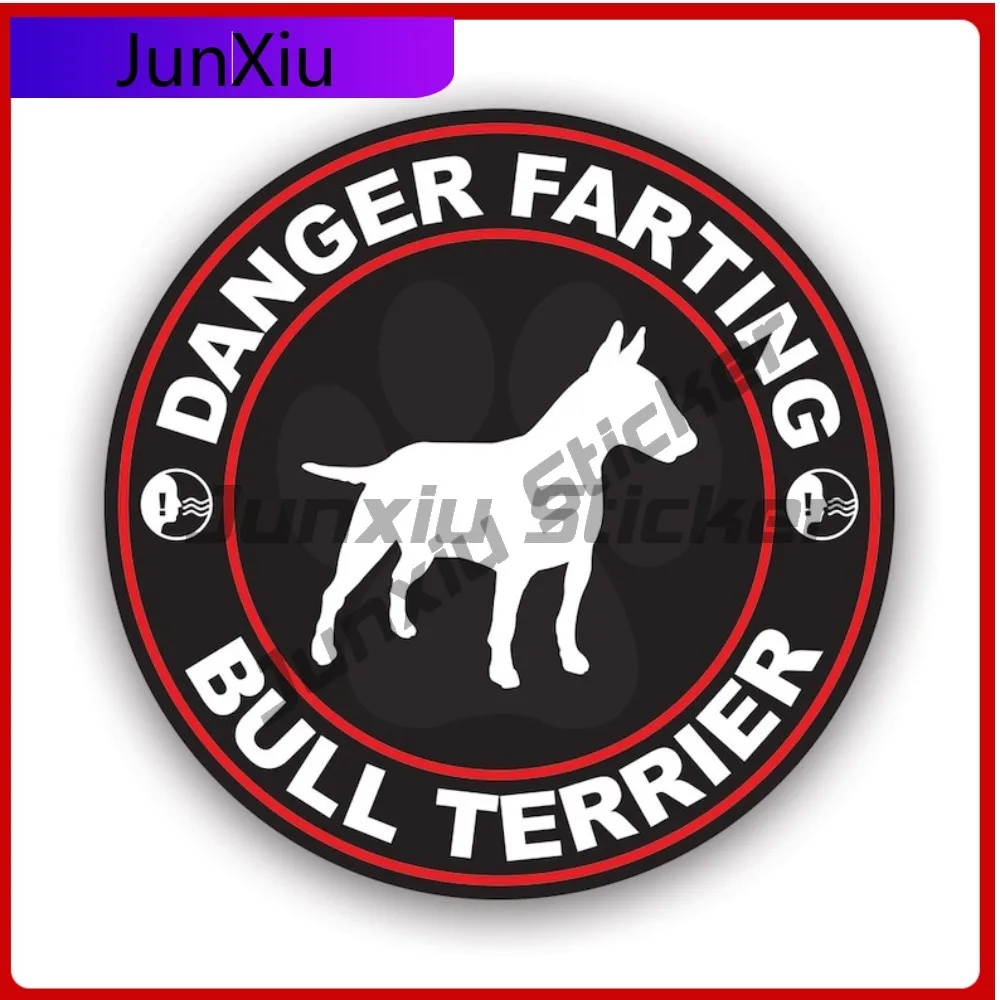 

Danger Farting Bull Terrier Stickerwaterproof Outdoor Anime Laptop Waterproof Vinyl Decal For Campers Unique Creative High