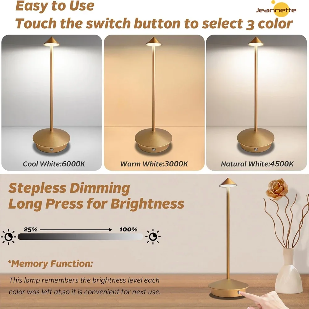 Rechargeable Table Lamp Creative Dining Touch Led Hotel Bar Coffee Pina Pro Table Lamp Lampada Da Tavolo Decorative Desk Lamp