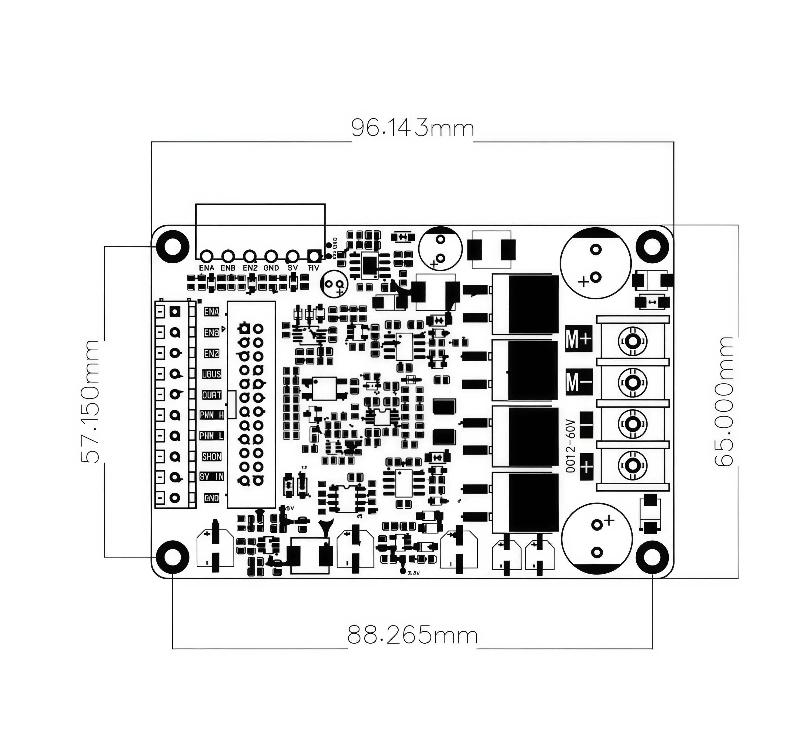 BoMaS600W DC Brushed Motor Driver Board With PID Closed-loop Control Brand New Original