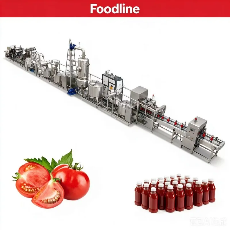 Large capacity tomato paste production line 10 ton per day canned tomato sauce manufacturing complete machinery