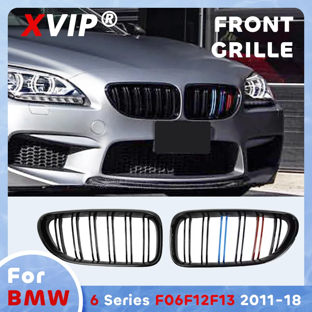

Глянцевая решетка переднего бампера XVIP M-Color Double Line Style для BMW 6-й серии F06 F12 F13 2011-2018