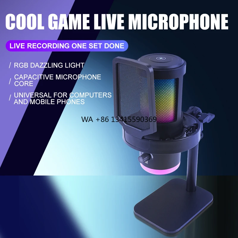 

New Recording Conference USB Professional Computer Gaming Microphone Cardioid Condenser PC MIC for PC Conference