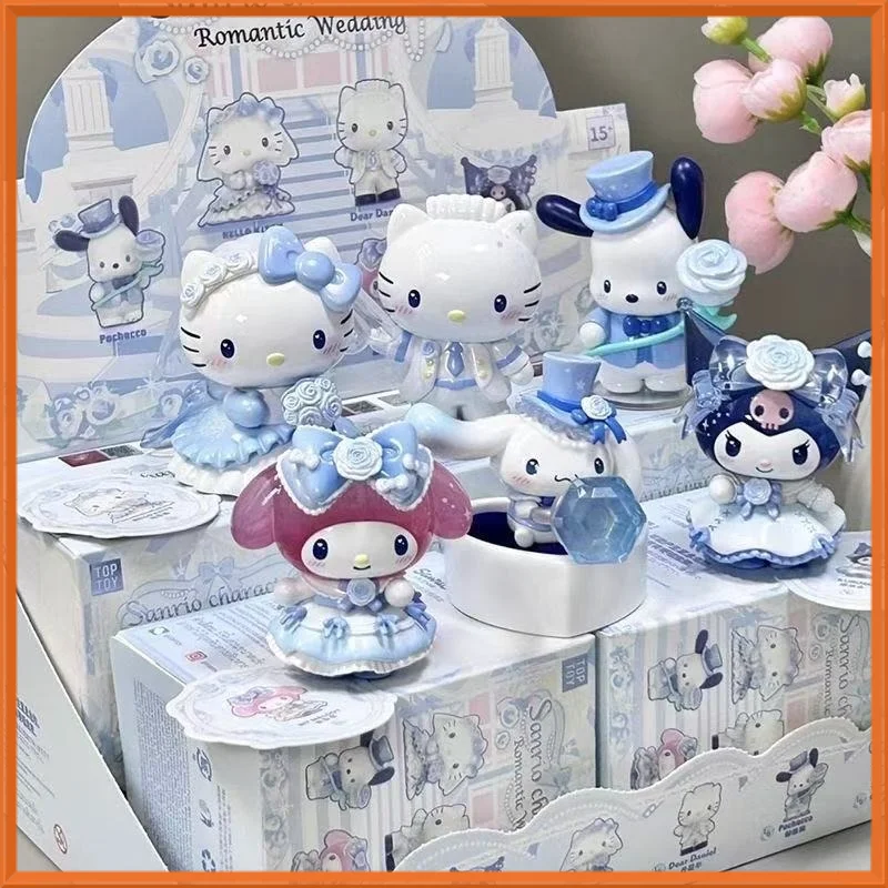 سانريو الأسرة رومانسية الزفاف صندوق أعمى تحصيل لعبة الشكل ميلودي دمية سطح المكتب هدية مزخرفة #1