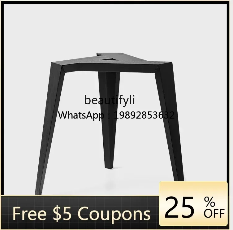 FF Nordic simple creative solid wood stool stackable home restaurant living room stool design dining table stool