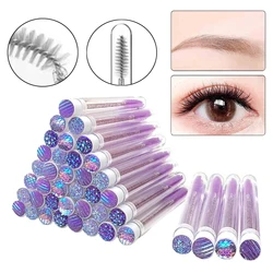 40Pcs Eyelash Brush Tube Disposable Mascara Wands Tube Reusable Lash Spoolies Brush Dust-proof Cleaner Storage Tubes