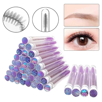 40Pcs Wimpern Pinsel Rohr Einweg Mascara Wands Rohr Wiederverwendbare Lash Spoolies Pinsel Staub-proof Reiniger Lagerung Rohre