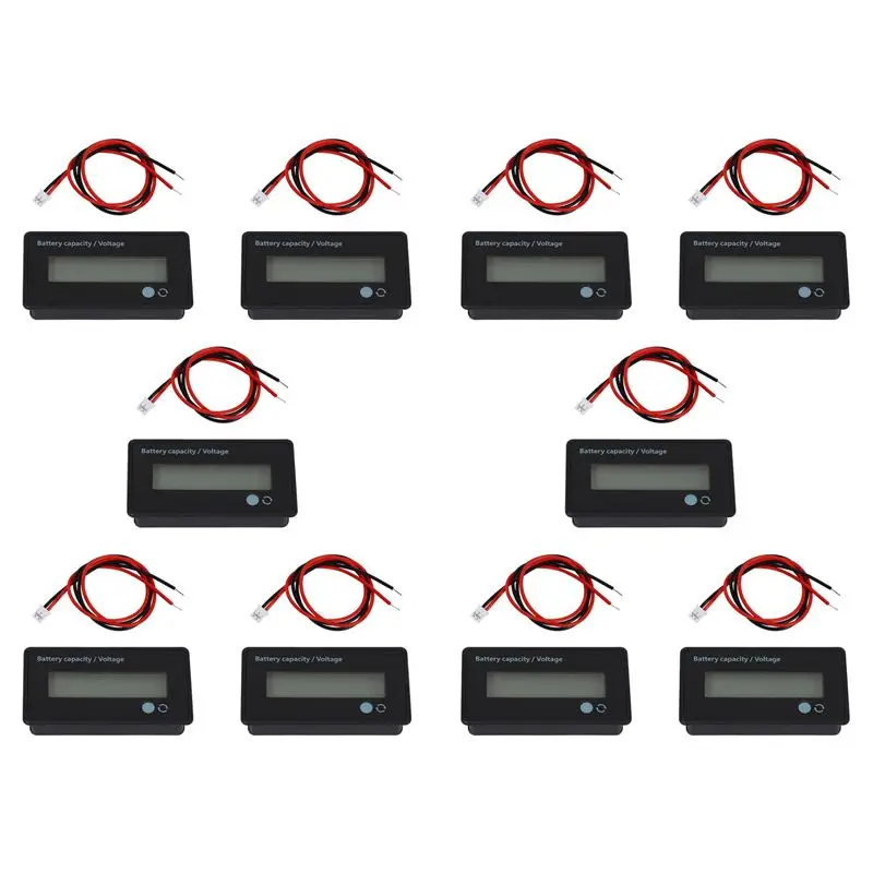 Strange 10X 12V 24V 36V 48V Battery Meter,Battery Capacity Voltage Indicator, Lithium Battery Charge Discharge Monitor
