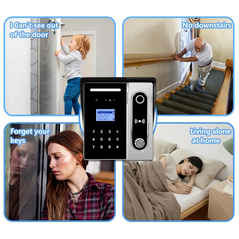 Visual Intercom Villa access Control System Card Swiping Door Opening Remote Indoor Unit Doorbell Calling Set