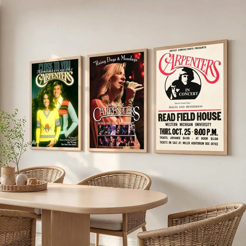 band Carpenters Poster Poster HD Frameless Creamy Style Home Decor Wall Art for Living Room Bedroom Gift