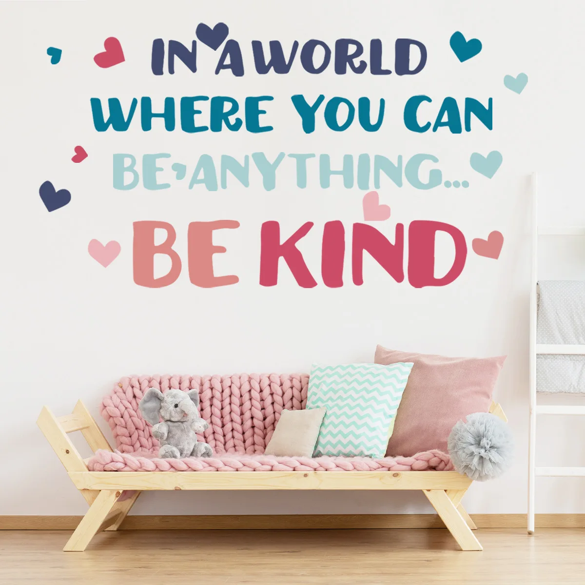 Colorful Inspirational Quotes Wall Sticker Quote Slogan Murals Self-adhesive for Living Room Office School Home Wall Decoration