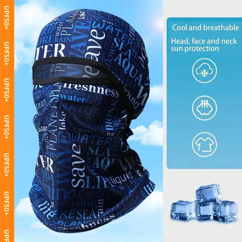 Summer Cooling Neck Gaiter Face Cover Scarf Dust Protection Breathable Balaclavas & Caps For Outdoor Activities