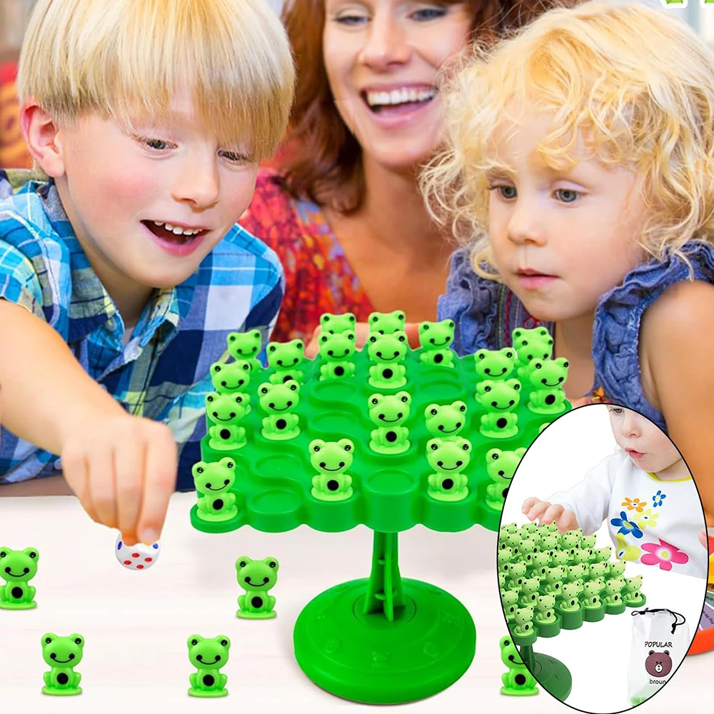 Juguetes de matemáticas Montessori, divertido árbol de equilibrio de rana, juego de mesa de equilibrio para niños, interacción entre padres e hijos, juego de equilibrio de mesa, juguete para regalo