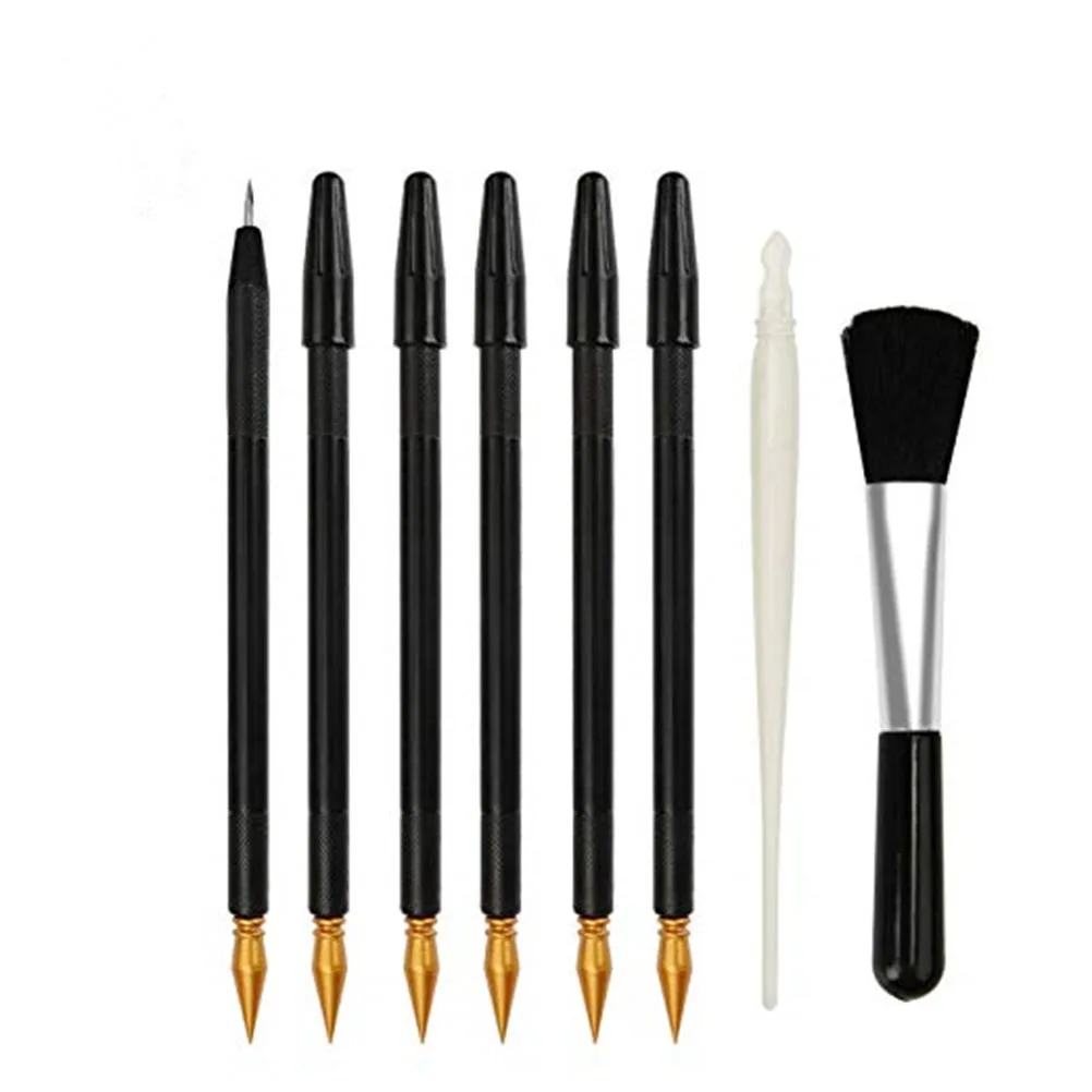 

8pcs Dual-use Drawing Pens Stylus Classic Scratching Drawing Pen Shape Smooth Grip Tools Teaching Supplies
