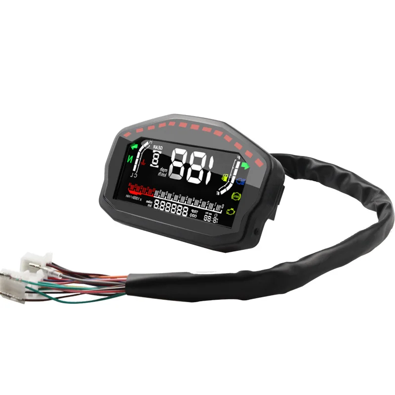 Odometer Lampu Latar Digital Speedometer Sepeda Motor