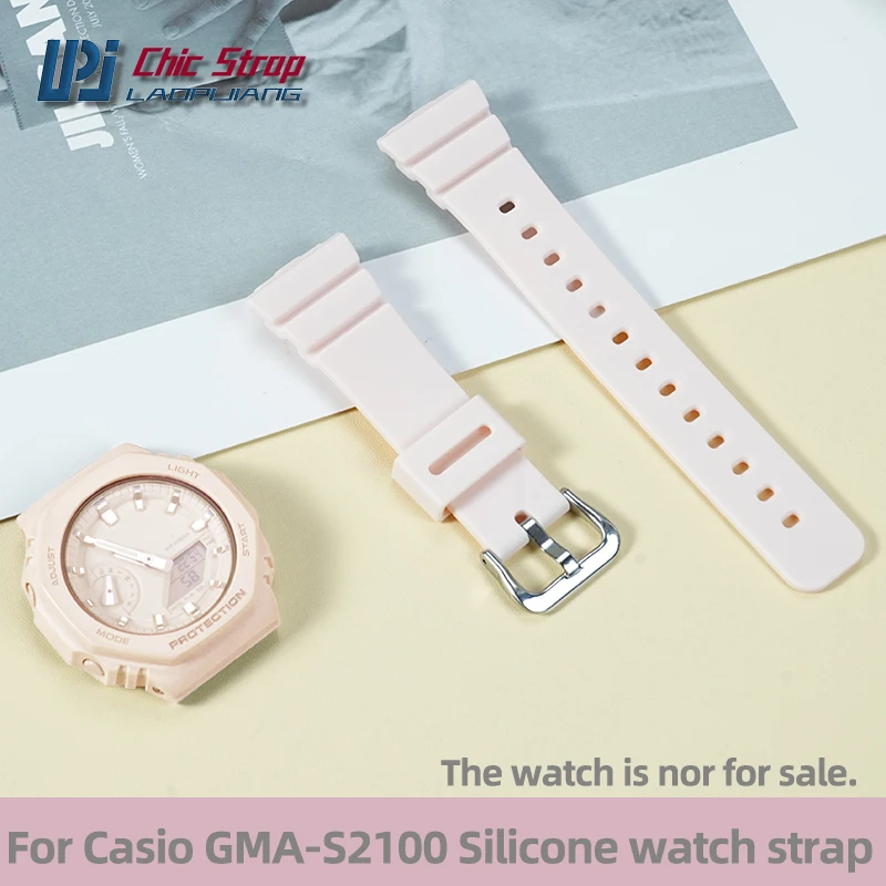 

Для CASIO G-SHOCK GMA-S2100 мужской и женский силиконовый ремешок из смолы, аксессуары gma-s2100, водонепроницаемый ремешок для часов, мягкий ремень 16 мм