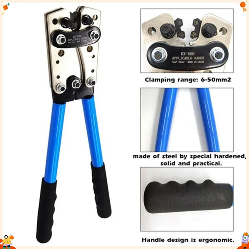 HX-50B 1/60/100Pcs Portable Cable Crimping Tool Professional Terminals Crimper Plier Handle Cutter Tools - view 3