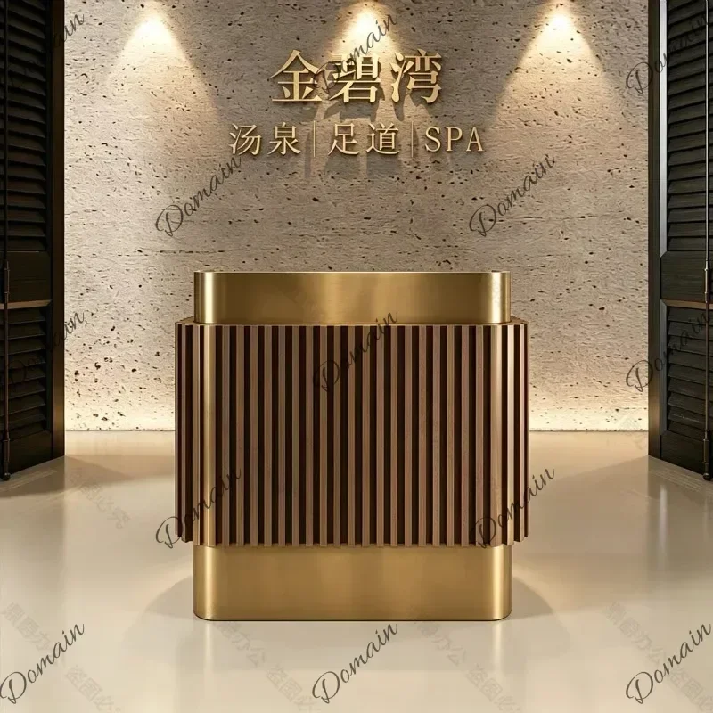 9X Luxury Executive Reception Desks Company Design Display Welcome Reception Desks Aesthetic Modern Mostrador Trendy Furniture