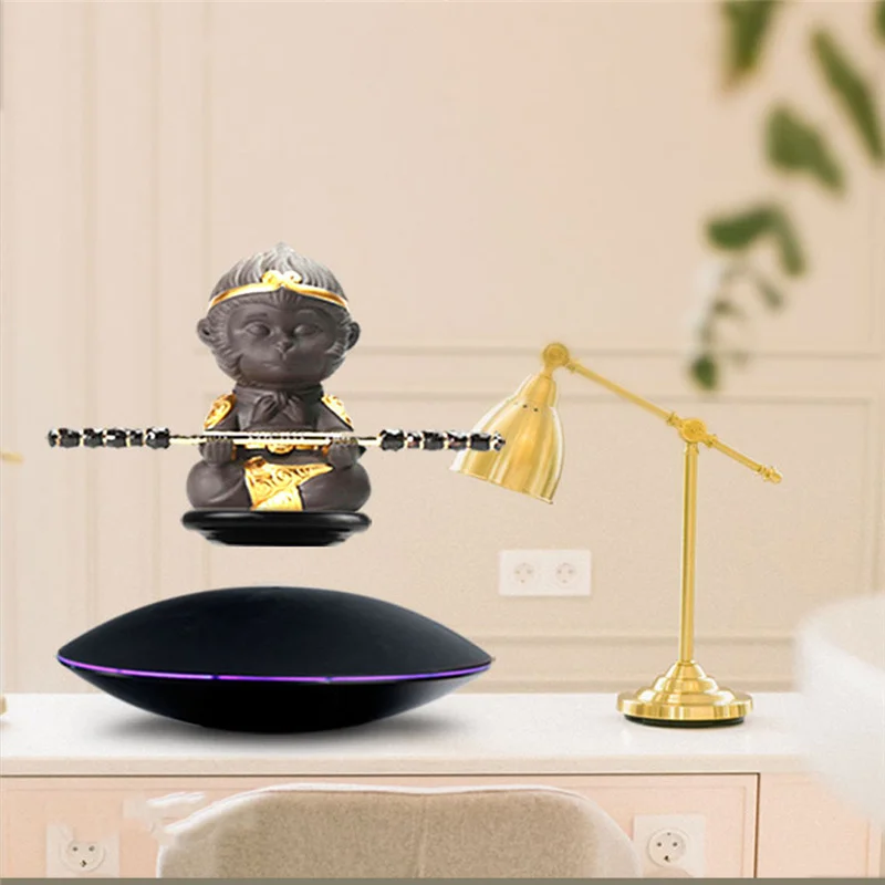 Magnetic Levitation and Rotation Display Stand for Figures Jewelry Weight-bearing 350g Base with Light Office Home Decor Gifts