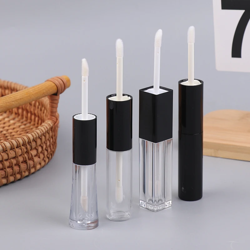 両端が空の透明なリップグロスチューブ詰め替え可能なミニリップバームボトル口紅容器旅行用女性女の子 DIY メイクアップ