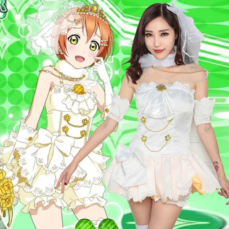 

Anime Love live Rin Hoshizora dress cosplay costume Princess dress prom dress up Cute sweet and beautiful girls halloween witch