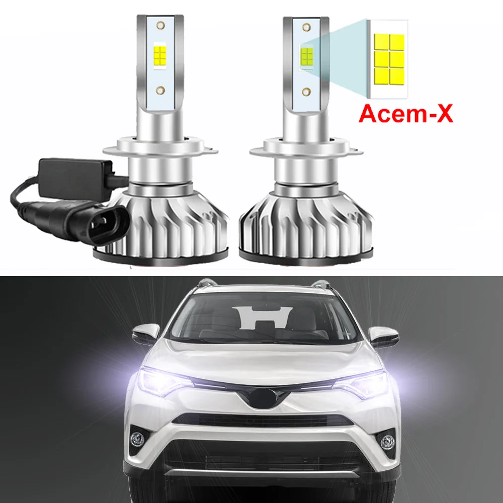 2Pcs For Toyota RAV4 2016 2017 2018 9012 HIR2 Led Headlight Bulbs High Low Beam Car LED Headlamp