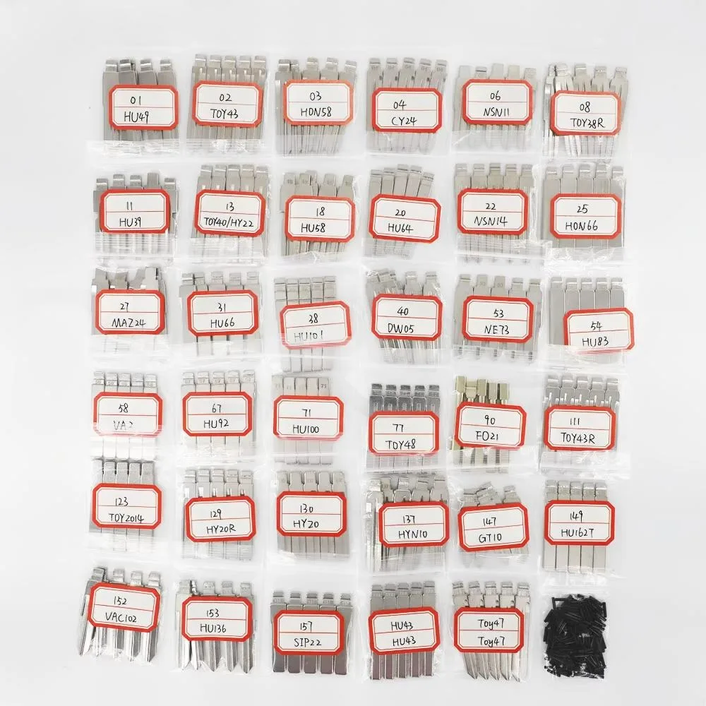 175 pz/set Chiave Auto Vuota Flip Pieghevole A Distanza Chiave KD Lama Chiave Embrione (35 Tipo Set) Con 200 pz Spilli per Chevrolet/Opel/BMW