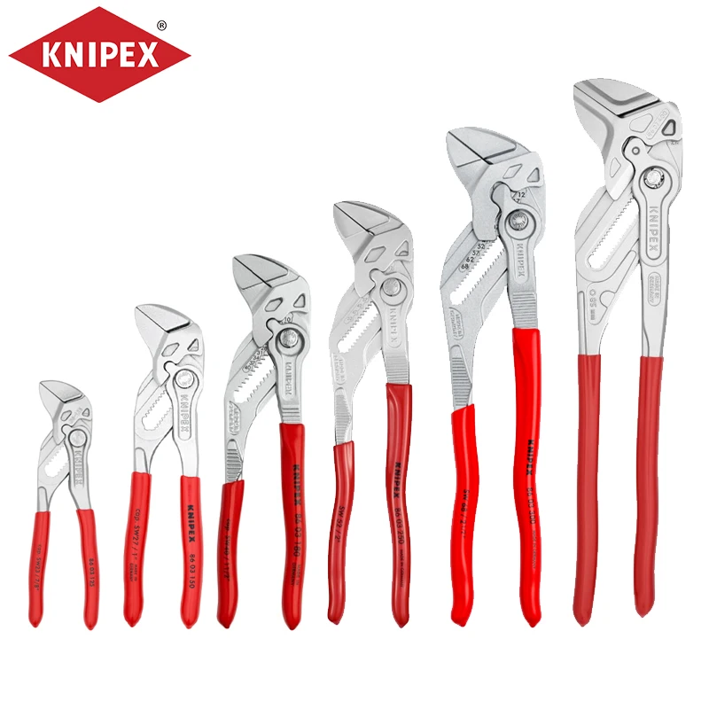 KNIPEX 86 03 125 Pliers Wrench Gripping Holding Pressing Bending Applications Water Pipe Plier 86 03 150 Knipex 86 03 180