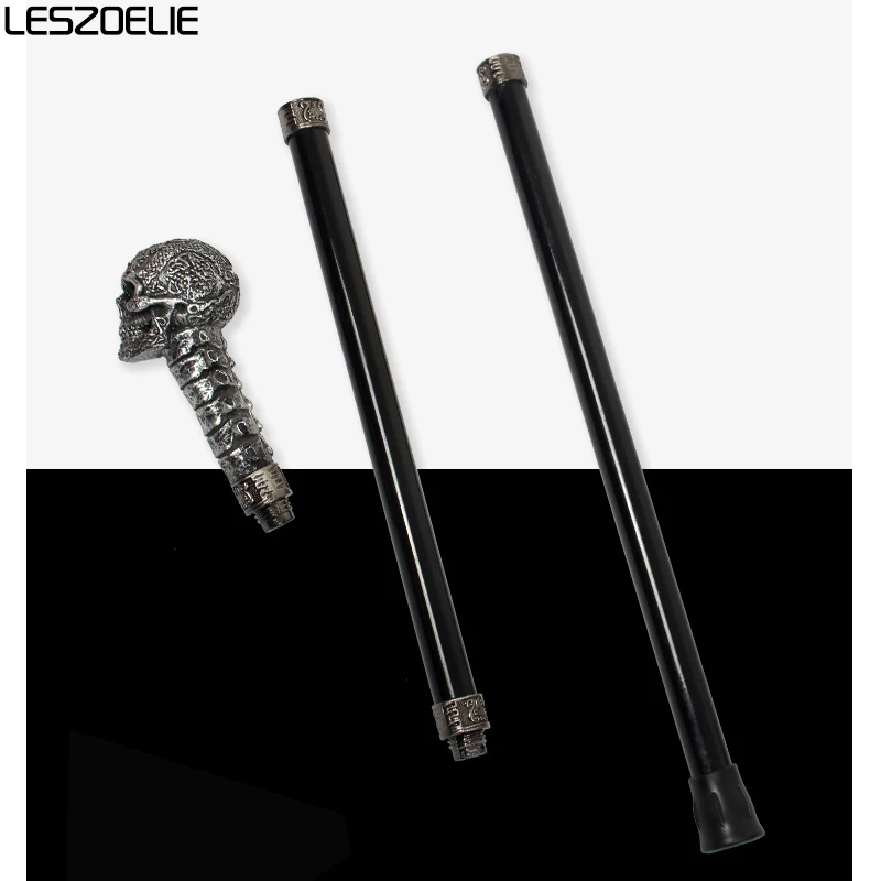 Resin Skull Head Handle Walking Stick For Man Fashion Decorative Walking Cane Women Vintage Metal Canes Men Luxury Walking Stick