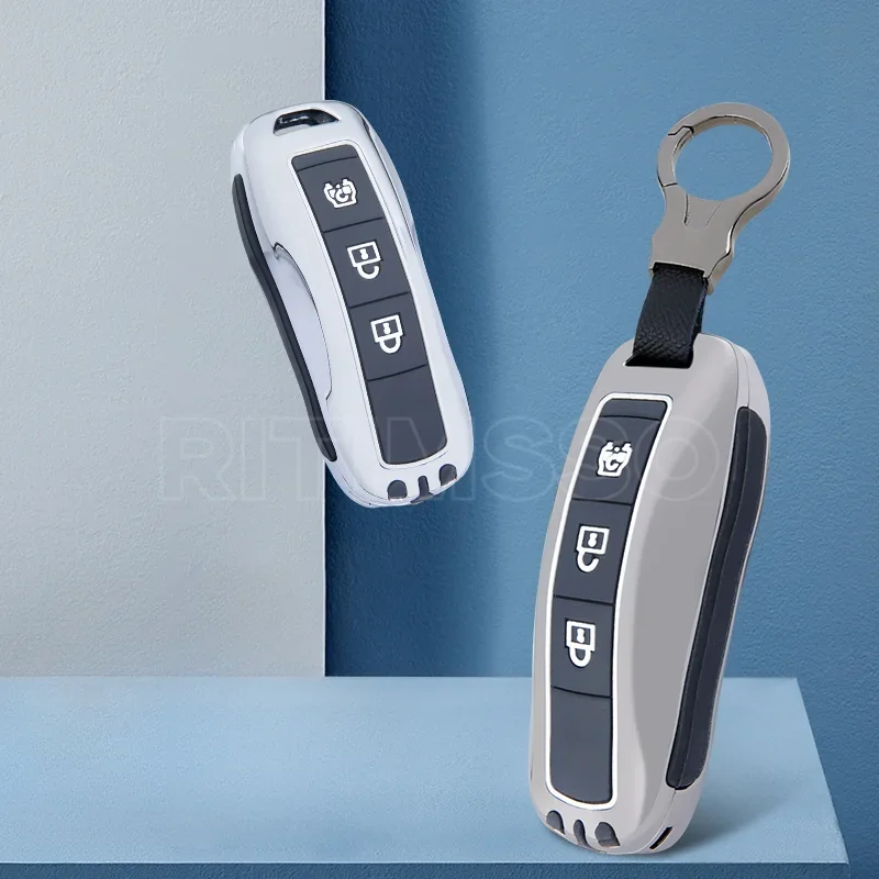 Fashion Zinc Alloy+Silica Gel Car Key Case Cover Key for Dongfeng Fengon Fengguang Ix5 580 Ix7 Seres Sf5 2021 Shell Accessories