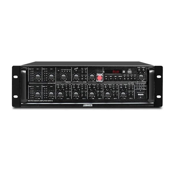 DSPPA MP912 4x120W Power Mixer Amps Blue Matrix tooth Amplifier 4 channel