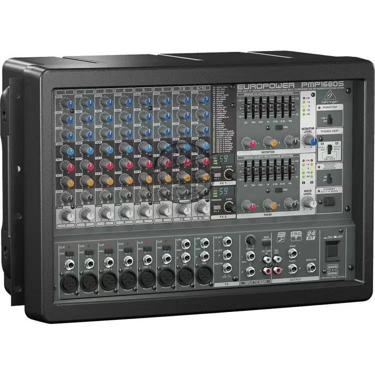 

Behringers PMP1680S Professional Active Power Amplifier Integrated Large Mixing Console Performance Sound Console