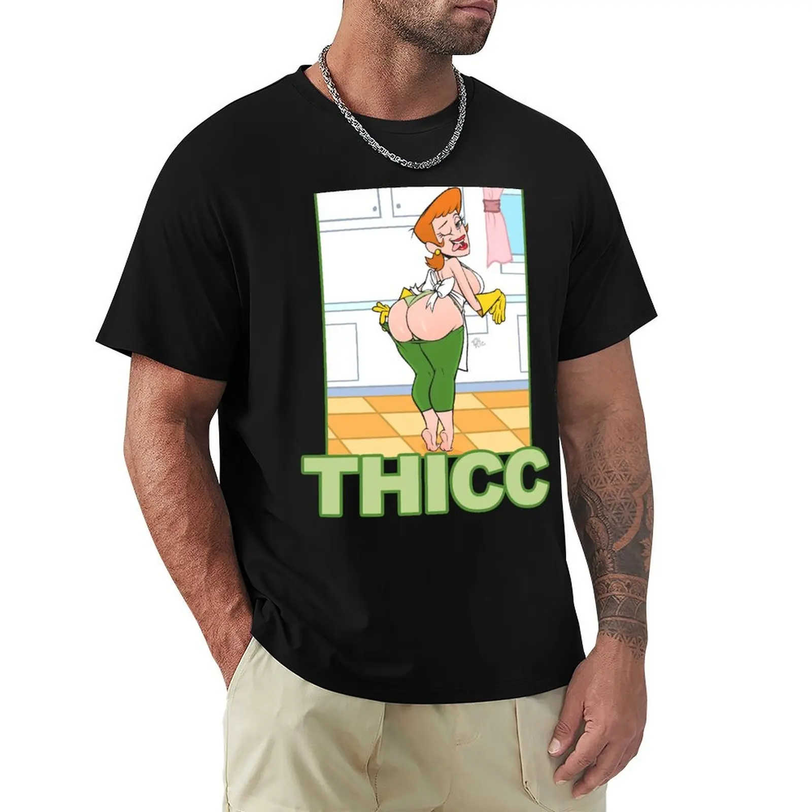 

Thicc Mom T-Shirt funny costumes Blouse funny meme t-shirts oversizeds men workout shirt