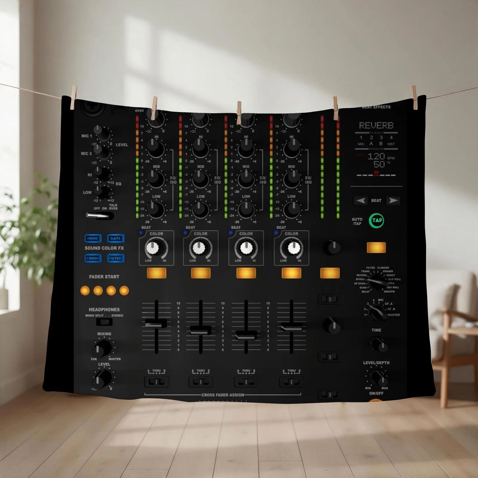 Audio mixer Throw Blanket couch cozy soft plush fuzzy picnic outdoor blanket
