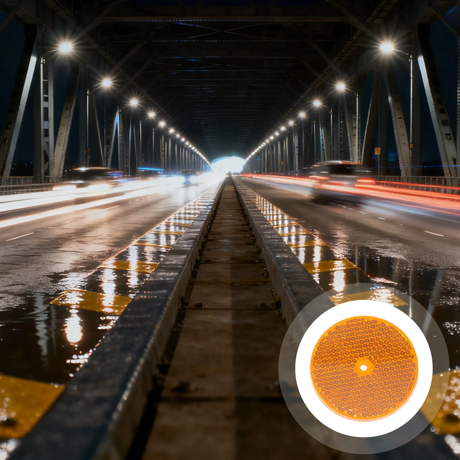 

10 шт. круглых водонепроницаемых светоотражателей для дорожной безопасности, для подъездных путей, прицепов, парковок