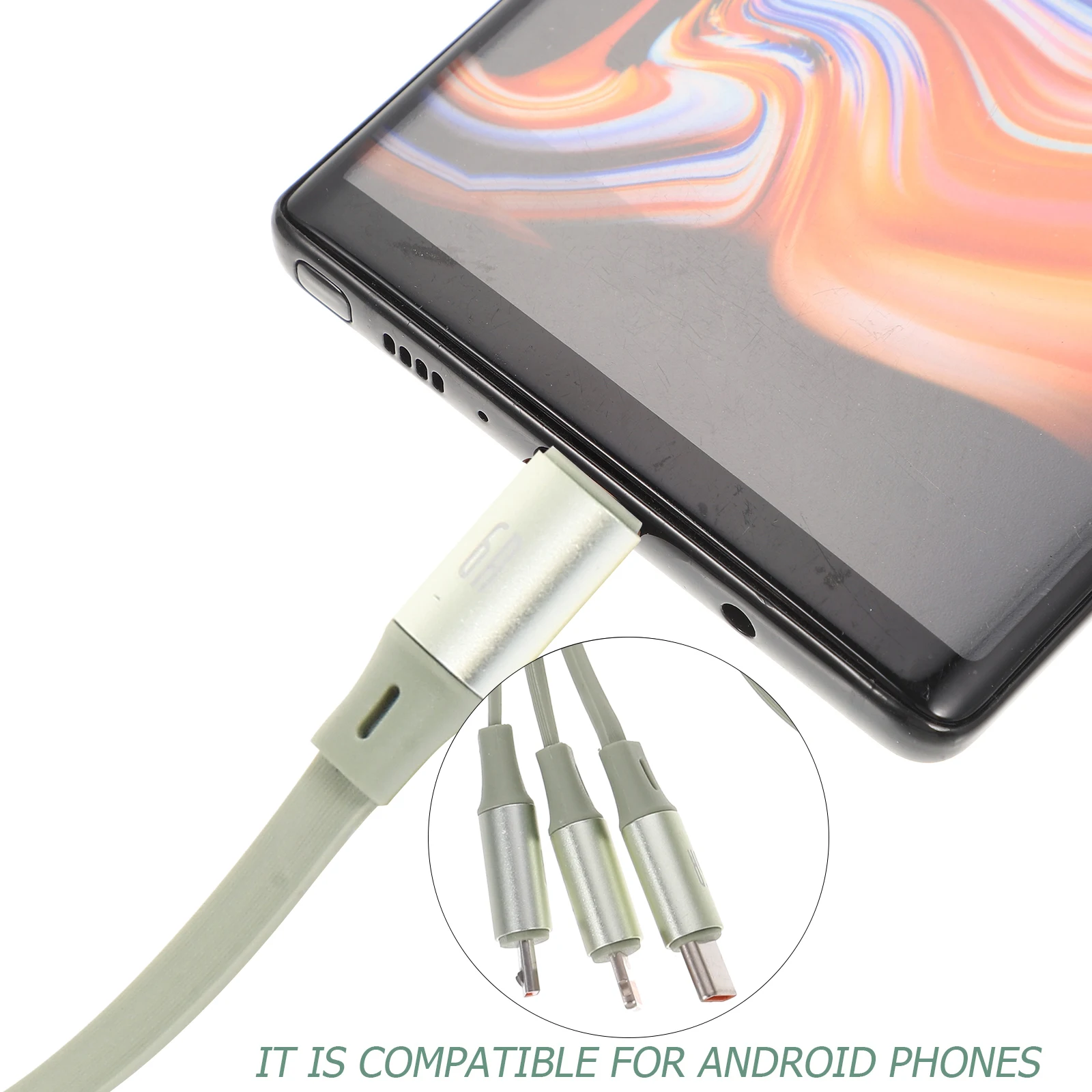 

Fast Charging Data Cable Compact and Lightweight Cell Phone Portable Retractable Line Usb Green