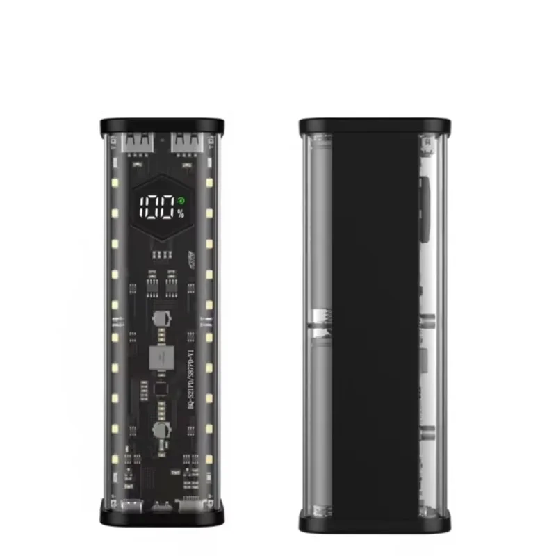 18650 Power Bank Case USB C Micro USB Port Power Bank Case For DIY Power Bank Shell Transparent Battery Case Fast Charging Case