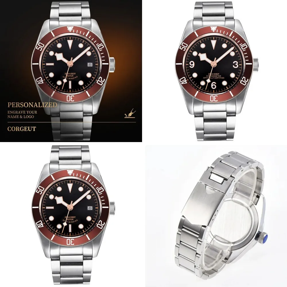 

Moq 5 units wholesale price custom logo high quality luxury watch 41mm NH35A Miyota 8215 Personalized Men's