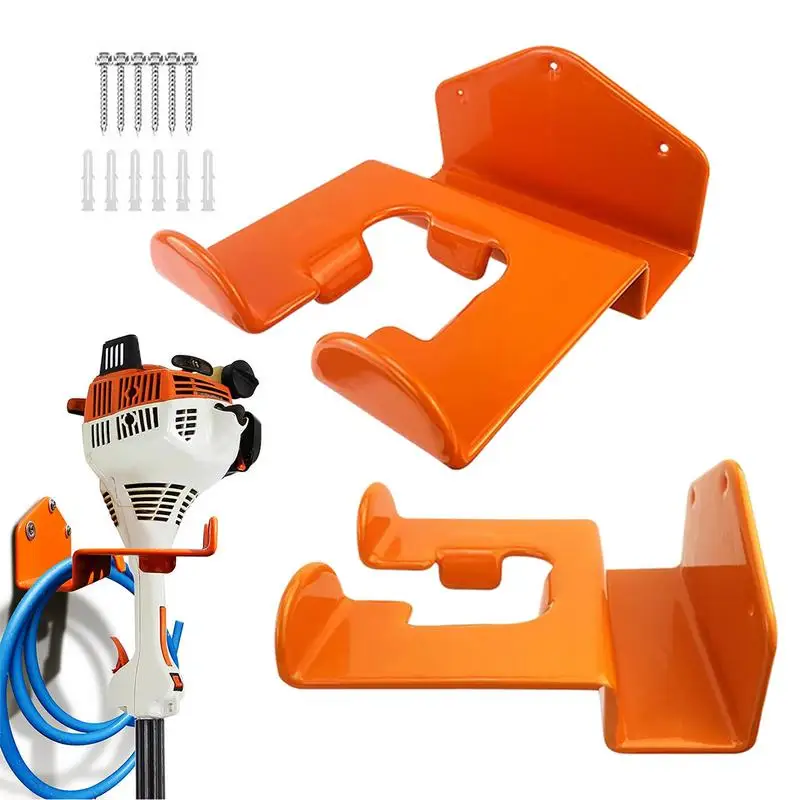 

2pcs Heavy Duty Garage Storage Organizer Trimmer Rack Garden Power Tool Hanger For Grass Trimmer Hedge Trimmer Garage Wall