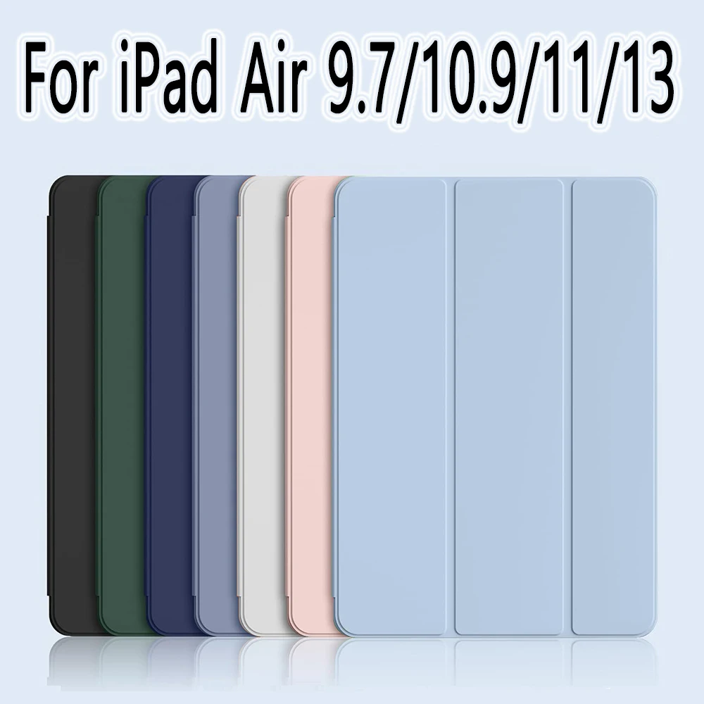

For Apple iPad Air 1 2 3 4 5 6 7 9.7 10.9 11 13 M2 M3 2025 2024 2022 2020 7th 6th Magnetic Slim Trifold Stand Flip Smart Cover