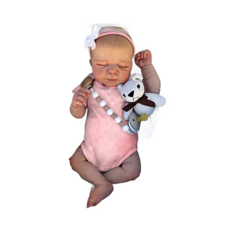 Regalo di compleanno per bambini con bambola di simulazione del corpo in stoffa per bambola rinata da 18 pollici