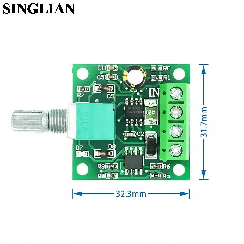 PWM DC Motor Speed Regulator Module 1.8V 3V 5V 6V 12V 15V 2A Speed Regulator Switch Function 1803BK